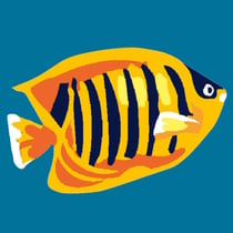 LUC - Kit canevas Soudan Le Poisson 20x20cm