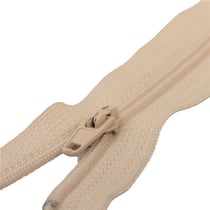 Fermeture fine à glissière non séparable polyester Beige clair spirale 4mm