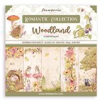 Pochette de 10 feuilles recto verso Stamperia Woodland