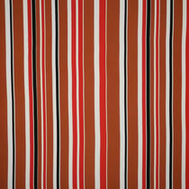Tissu Viscose légère Rayé blanc et noir sur fond Rouille