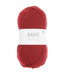 Pelote de laine à tricoter BASIC ACRYLIC CHUNKY - 100GR - Rico Design 005 Rouge