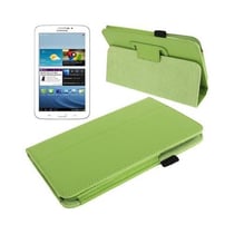 Housse Intégrale Anti Choc Rayure Poussière Cuir Vert Samsung Galaxy Tab 3 7' YONIS