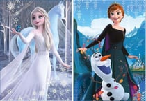 2 puzzles reine des neiges : elsa anna olaf 500 pieces - collection disney - educa - 19016