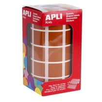 Apli Agipa - Gommettes rouleau Carré 20x20 mm marron x 1 770
