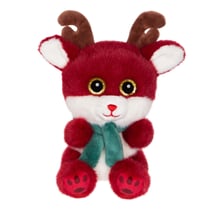 Peluche - Peluche > Renne NICO Rouge Echarpe Verte – 13 cm