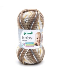 Fil layette à tricoter BABY COLOR - Grundl - certifié Oeko-Tex 11 Marron