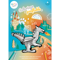 Coloriage gonflable - Dragon Géant à colorier - ARA CREATIVE