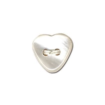 Lot de 6 boutons coeur 12mm Blanc