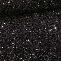Tissu Sequins épais extensible Noir