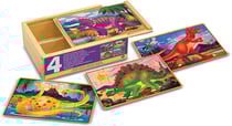 Ensemble puzzles dinosaures 12 pièces
