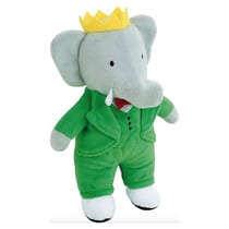Babar Peluche Éléphant +/- 20 cm - Représentation parfaite du roi des éléphants.