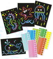 Jeu de gommette pour enfant Animaux marins 4 pièces