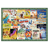 Puzzle 1000 pièces - Affiche Vintage des Films Disney