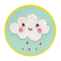 Tableau de fil tendu String Art pour Enfant Nuage 21 cm