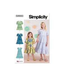 Patron Simplicity 9900 - Robe pour enfant taille n°FR 3-6
