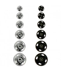 Boutons pression n°7 noirs X 12 - Distrifil 7 Noir