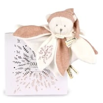 Doudou plat petales Ours Rose - 25 cm - Collection Anniversaire