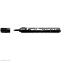 Marqueur permanent noir Edding 2000C 1,5-3 mm