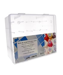 Boîte de rangement CARE & CREATE pour 20 Bobines, Cônes de fils 29,5 cm x 25 cm x 13,5 cm Transparent