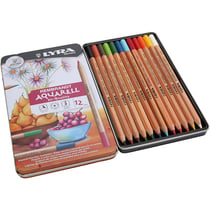 crayons aquarellables Lyra Rembrandt, ass. de couleurs, 12pièces/ 1 Pq.