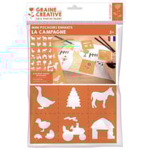 Pochoir pour enfant 7 x 7,5 cm La campagne