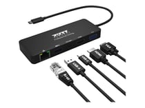 PORT Connect Station d'accueil 4K USB-C 85W pour 4 périphériques noire
