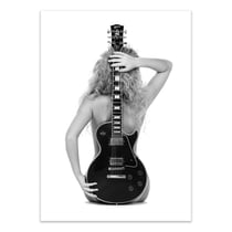 Affiche 30x40 cm - Lady And The Les Paul - David Drake