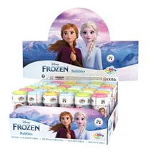 Pack de 36 tubes de bulles de savon 60 ml disney frozen - bubble world - party enfant, jeu plein air