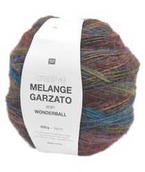 Pelote de laine Creative Melange Garzato Aran Wonderball - 200GR - Rico Design 04 Moutarde/petrol