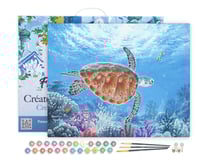 Peinture par Numéro Figured'Art avec Cadre - Tortue en ballade - Kit de Loisir Créatif DIY Numéro d'Art Complet - 40x50cm toile tendue sur châssis