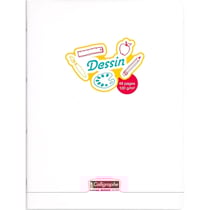 Cahier de dessin - 24x32(cm) - 48 pages - couverture en polypro - sans spirale - Clairefontaine - Calligraphe