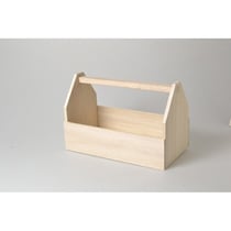 Boite à outils en bois 30 x 16,7 H 19, 7 cm