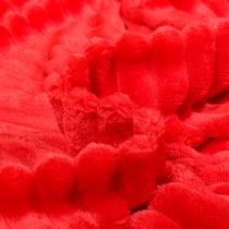 Tissu Doudou Ultra doux côtelé Rouge