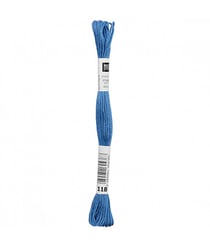 Fil à broder mouliné Uni - Rico Design 118 Bleu