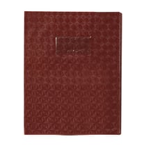 Protège-cahier - 17x22cm - Marron - Polypro - Motif losange - Résistant