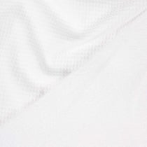 Tissu Nid d'abeille envers Eponge Viscose Blanc
