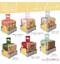 Tampon à biscuits bois chat + découpoir