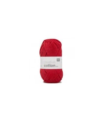 Pelotes de fil à tricoter CREATIVE COTTON ARAN de Rico Design - Laissez libre cours à votre créativité avec douceur et style ! 05 Rouge