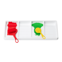 Palette de peinture - Rectangulaire - Plastique - Blanc - Grand format - 53x21cm