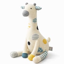 Peluche doudou girafe en coton tricoté