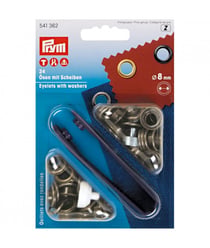 Oeillet et rondelles 4 à 14mm - Prym 8 Laiton