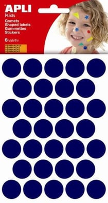 P. 6F GOMMETTES ROND DIAM 20MM BLEU