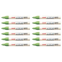 Lot de 12 Marqueurs pointe conique moyenne PAINT Marker PX20 2,2 - 2,8mm Vert Clair UNI-BALL