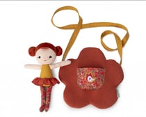 Mon sac fleur et sa poupee Adele - Lilliputiens - Marron