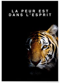 Affiche Motivation La Peur est dans l'Esprit | A3 : 29,7x42cm