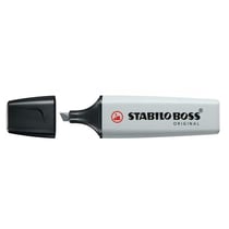 Surligneur pointe biseau 2-5 mm - STABILO BOSS ORIGINAL Pastel - Poudre de Gris - Lot de 50