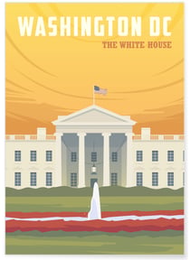 Affiche Washington : The White House | A3 : 29,7x42cm