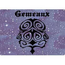 Tapis de souris signe du zodiaque Gémeaux 27 x 19 cm