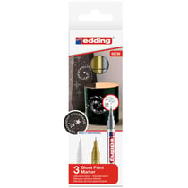 Marqueurs Peinture Edding 780 Pointe Extra-fine - Blanc, Doré, Argent - 3 pcs