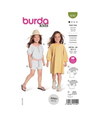Patron Burda 9242 - Robes amples dans un jersey moelleux du 3 au 8 ans taille n°FR 3-8